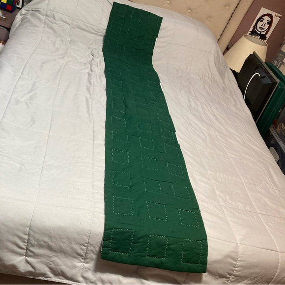 Quilted Table Runner Holiday Red Green Patch Quilt 75" L x 14" W - Picture 2 of 11